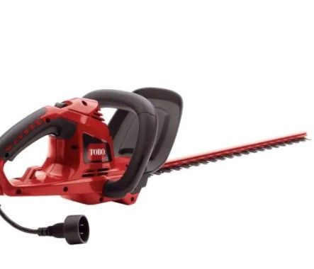 Photo 1 of 22 in. 4.0-Amp Electric Corded Hedge Trimmer, Gripped Handle with Dual Action Blades
