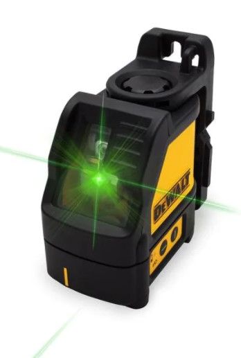 Photo 1 of 165 ft. Green Self-Leveling Cross Line Laser Level with (3) AAA Batteries & Case
