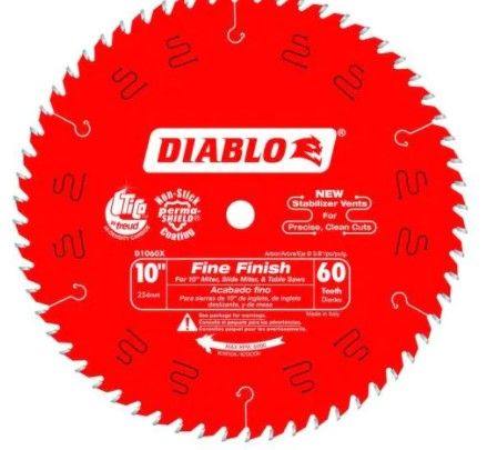 Photo 1 of 10 in. x 60-Tooth Fine Finish Circular Saw Blade
