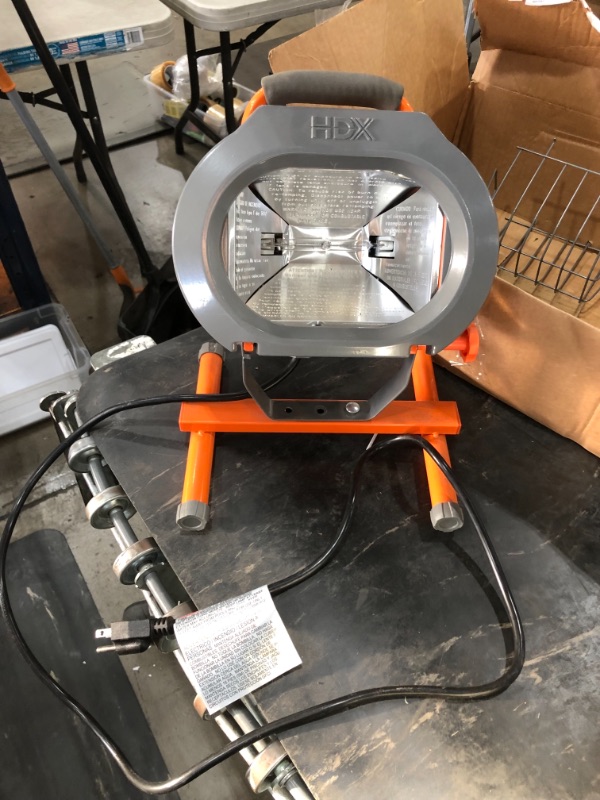 Photo 2 of *MISSING a nut*
HDX 600-Watt Halogen Portable Work Light