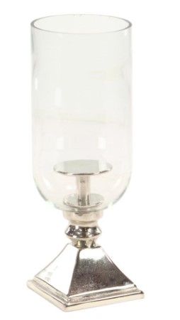 Photo 1 of *MISSING base*
Litton Lane Silver Aluminum Traditional Candle Hurricane Lamp
