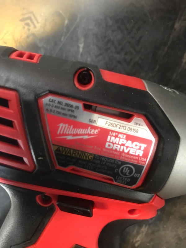 Photo 4 of *USED*
*SEE last picture for damage*
Milwaukee M18 18-Volt Lithium-Ion Cordless Drill Driver/Impact Driver Combo Kit w/ Two 1.5Ah Batteries, Charger Tool Bag (2-Tool)