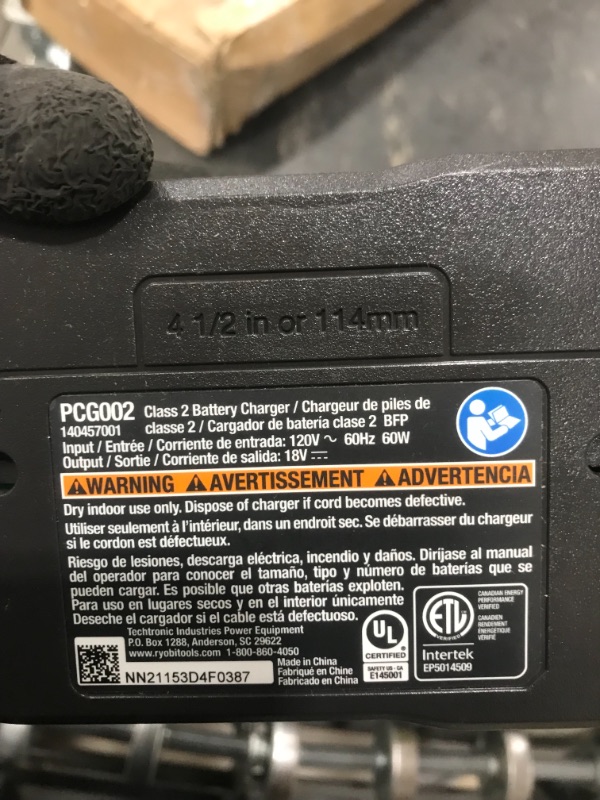 Photo 4 of *USED*
*MISSING battery*
RYOBI ONE+ 18V Cordless 1/2 in. SDS-Plus Rotary Hammer Drill with 2.0 Ah Battery and Charger