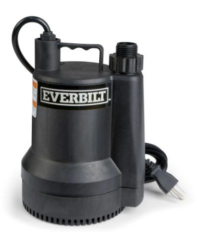 Photo 1 of *USED*
Everbilt 1/6 HP Plastic Submersible Utility Pump