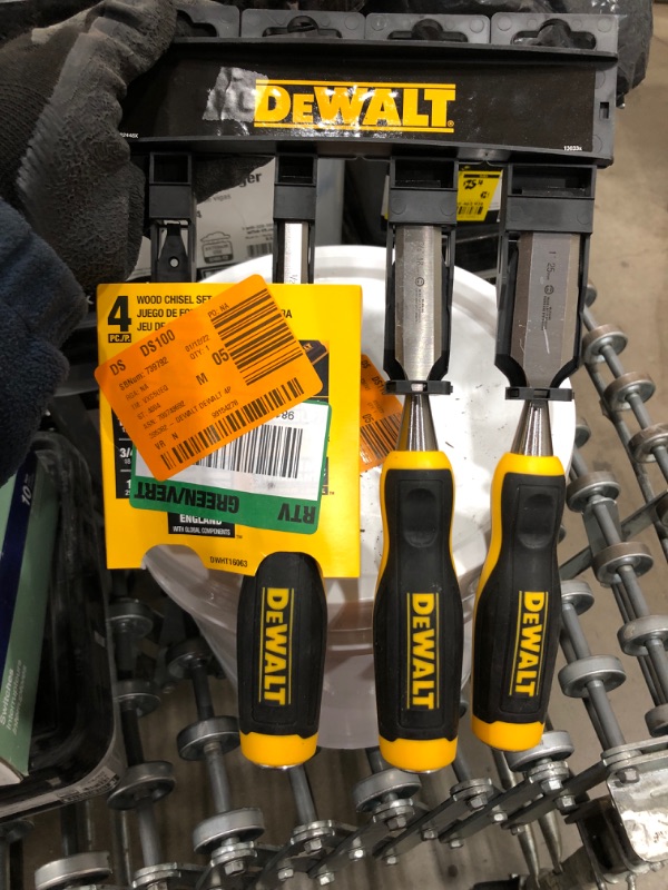 Photo 2 of *MISSING 1 chisel*
DEWALT Wood Chisel Set (4-Piece)