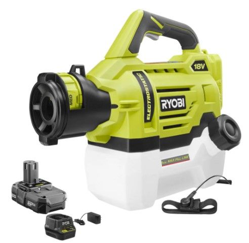 Photo 1 of *USED*
RYOBI ONE+ 18V Cordless Electrostatic 0.5 Gal Sprayer with 2.0 Ah Battery and Charger