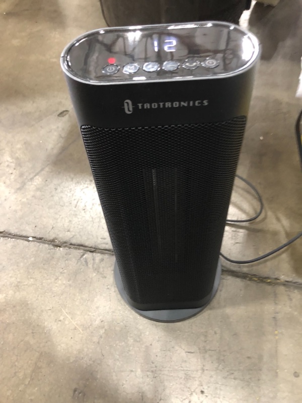 Photo 2 of *USED*
*MISSING remote*
TaoTronics Space Heater, 1500W Portable PTC Ceramic Desk Heater with Remote, Indoor, Black
