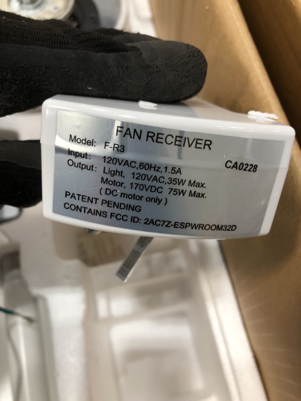 Photo 6 of *MISSING manual and possibly some hardware*
Mocha Indoor and Outdoor 3-Blade Smart Ceiling Fan 54in Matte White with Remote Control
