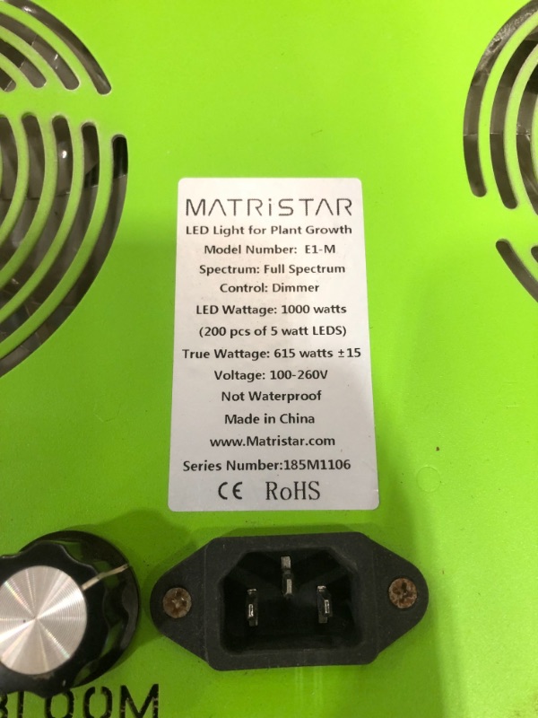 Photo 3 of *USED*
*MISSING manual and hanging wire*
Matristar LED Light for Plant Growth, E1-M, 14" x 26" x 3"