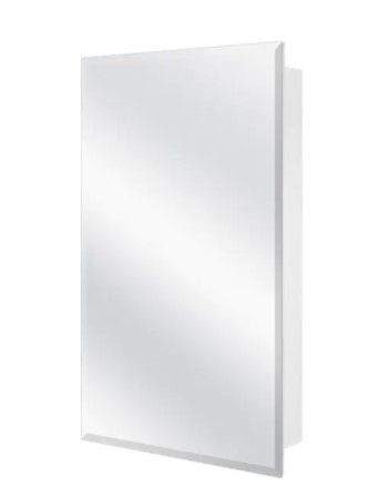 Photo 1 of 16 in. W x 26 in. H Frameless Recessed or Surface-Mount Bathroom Medicine Cabinet
