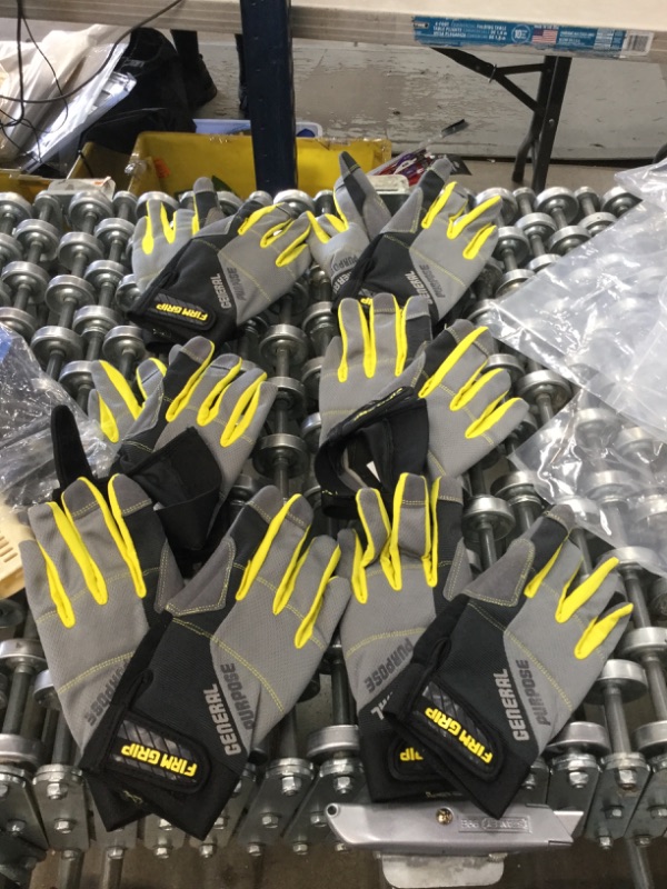 Photo 3 of 1. FIRM GRIP General Purpose Medium Gray Synthetic Leather Glove (3-Pair), Gray/Yellow (6 pairs)
2. X-Large ANSI 1 Cut Level Latex Coated Micro Impact Work Glove
