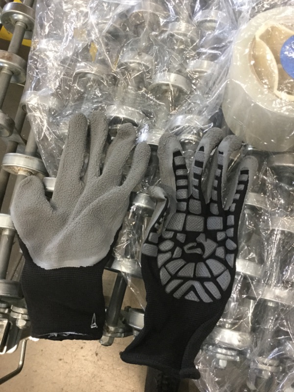 Photo 4 of 1. FIRM GRIP General Purpose Medium Gray Synthetic Leather Glove (3-Pair), Gray/Yellow (6 pairs)
2. X-Large ANSI 1 Cut Level Latex Coated Micro Impact Work Glove
