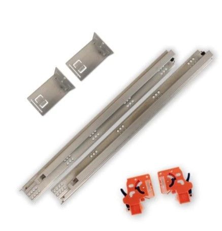 Photo 1 of 15 in. Soft Close Full Extension Undermount Drawer Slides Kit 1-Pair (2 Pieces)
