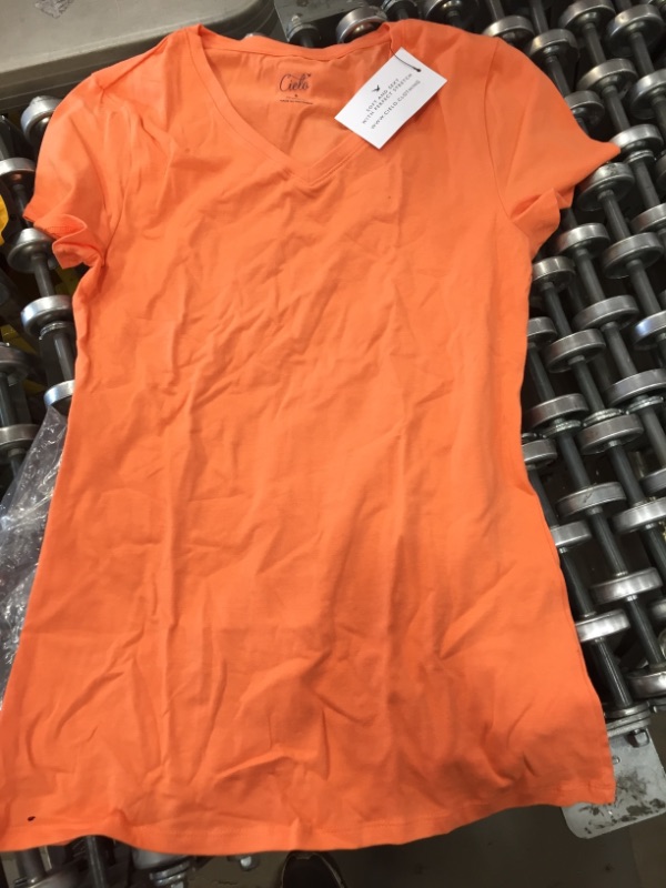 Photo 2 of SMALL Cielo soft and sexy orange v-neck shirt (photo for reference)