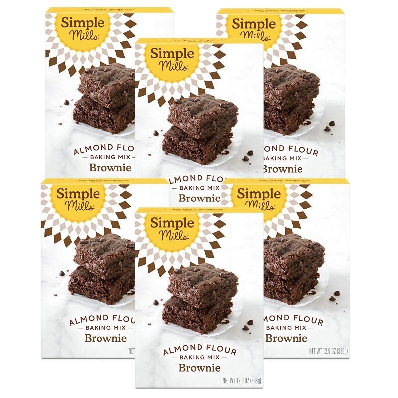 Photo 1 of **EXPIES 01/22/2022** Simple Mills Almond Flour Baking Mix, Gluten Free Brownie Mix, Easy to make in Brownie Pan, Chocolate Flavor, Made with whole foods, 12.9 Ounce (Pack of 6) (Packaging May Vary)