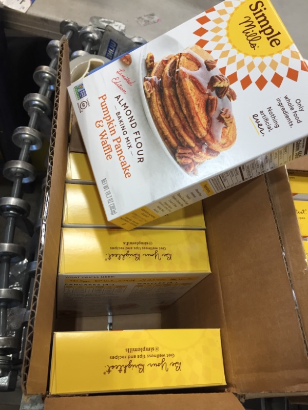 Photo 3 of **EXPIRES 01/28/2022** Simple Mills Almond Flour Pumpkin Pancake & Waffle Mix, Gluten Free, Good for Breakfast, Nutrient Dense, 10.7oz, 6 Count
