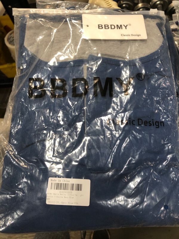 Photo 1 of MEDIUM : BBDMY Men's Fashion Casual Front Placket Short Sleeve Henley T-Shirts Cotton Shirts
