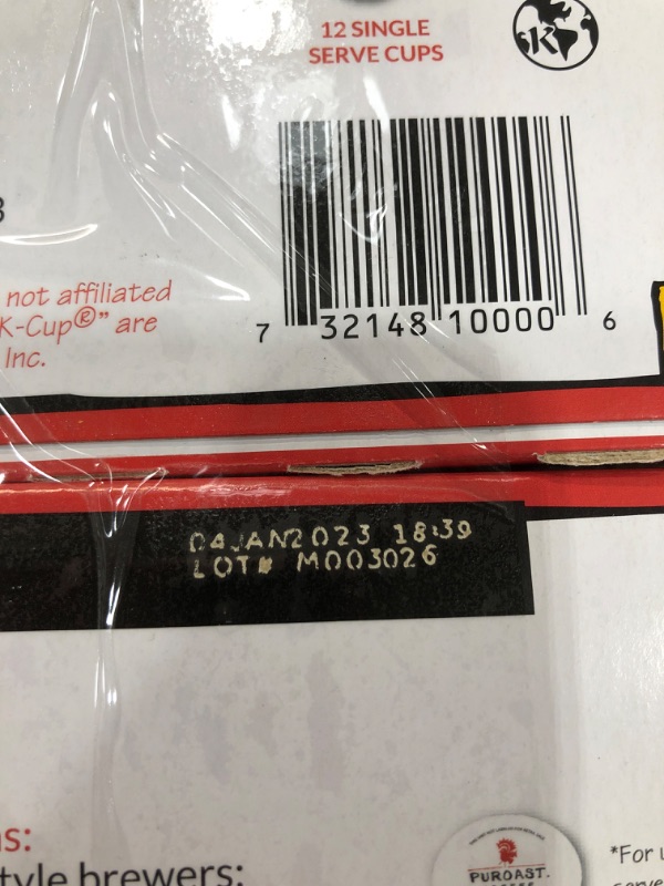 Photo 1 of **EXPIRES 01/04/2023** 2PK Puroast Low Acid Coffee Single-Serve Pods, French Roast, High Antioxidant, Compatible with Keurig 2.0 Coffee Makers (12 Count)
