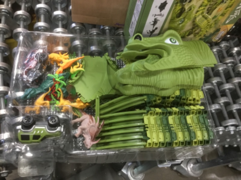 Photo 1 of Dinosaur Toys,Wuayur 240pcs Dinosaur Theme World Race Toy Set for Kids,240 Flexible Track Playset ,2 Cars,8 Dinosaurs and 2 Dinosaur Heads, Christmas Birthday Gift for 3 4 5 6 7 Year Old boy Girls