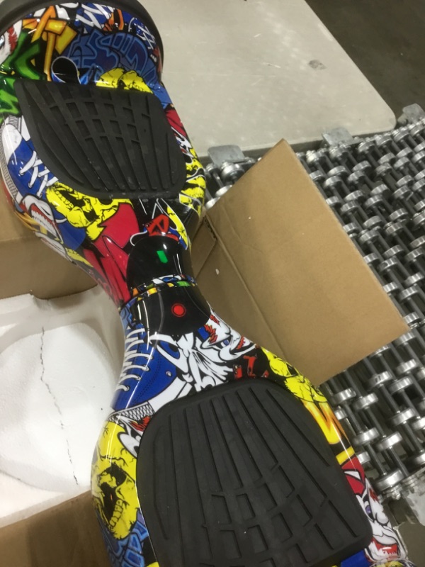 Photo 3 of DAMAGED*** 
SISIGAD Hoverboard Self Balancing Scooter 6.5" Two-Wheel Self Balancing Hoverboard with Bluetooth Speaker for Adult Kids Gift - grafitti Edition
