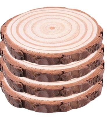 Photo 1 of 20 PC Round Rustic Wood Slices 7-7.9 Inch Unfinished Natural Tree Slices