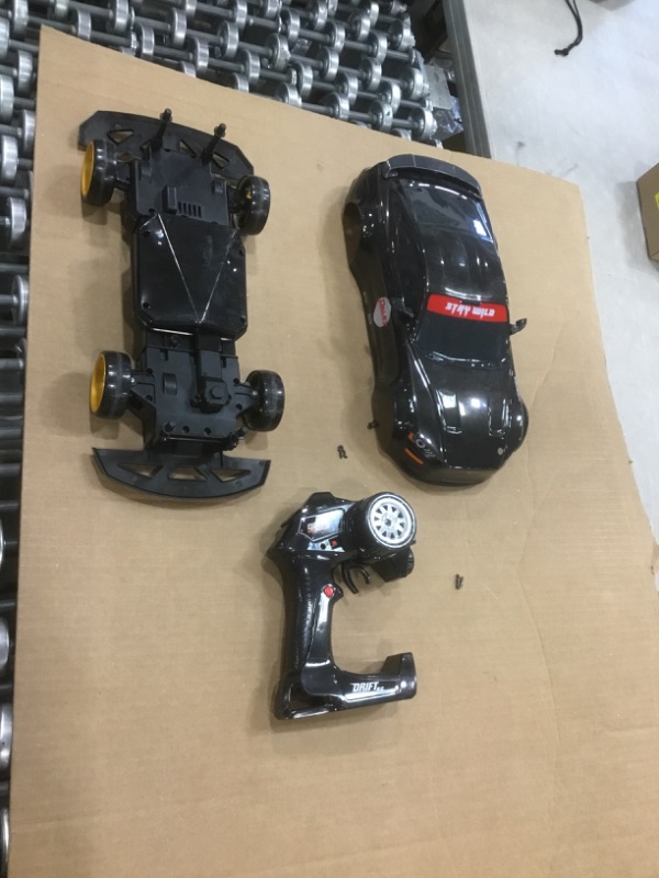 Photo 1 of Jada Toys Big Time Muscle Drift 1:10 Scale RC, 2019 Ford Mustang - Wide Body, Black with 2 spare tires 