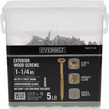 Photo 1 of Everbilt #8 x 1-1/4 in Star Drive Flat Head Wood Screw (10 lbs.-Pack)