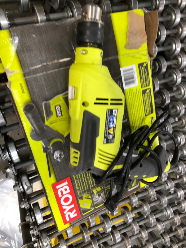 Photo 2 of Ryobi D620H 5/8" 6.2 Amp 2,700 RPM Heavy Duty Variable Speed Reversible Hammer Drill w/ Depth Stop Rod and Chuck Key Storage
