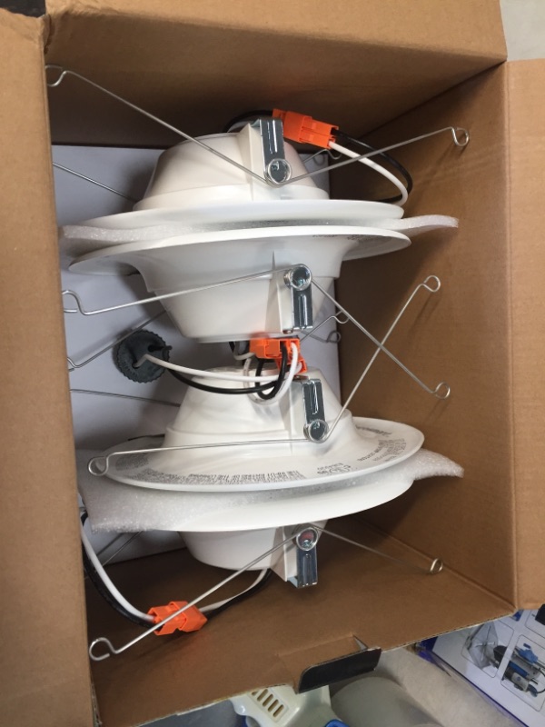 Photo 1 of 5/6 in. 5000K White Integrated LED Recessed Trim CEC-T20 (4-Pack)
