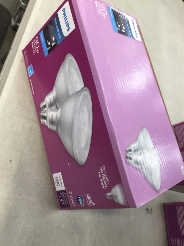 Photo 2 of 90-Watt Equivalent PAR38 Dimmable LED Flood Light Bulb Daylight (5000K) (2-Pack)
