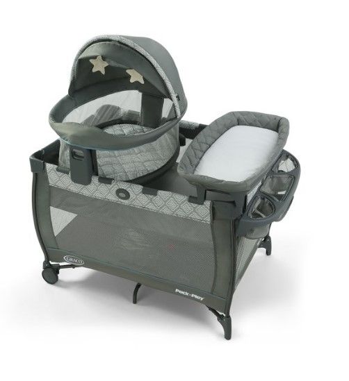 Photo 1 of (MISSING BASSINET/CHANGING TABLE)
Graco Pack ‘n Play Travel Dome DLX Playard, Archer
