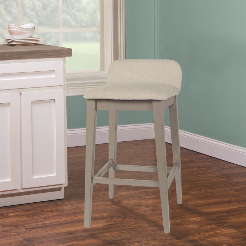 Photo 1 of (WOODEN BASE COSMETIC DAMAGE TO EDGE)
hillsdale low back wood non swivel upholstered stool