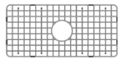 Photo 1 of 27.62 in. Fireclay Grid for Undermount Single Bowl Sink in Stainless Steel
