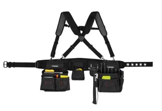 Photo 1 of 2-Bag 18 -Pocket Black Framer's Suspension Rig Work Tool Belt with Suspenders
