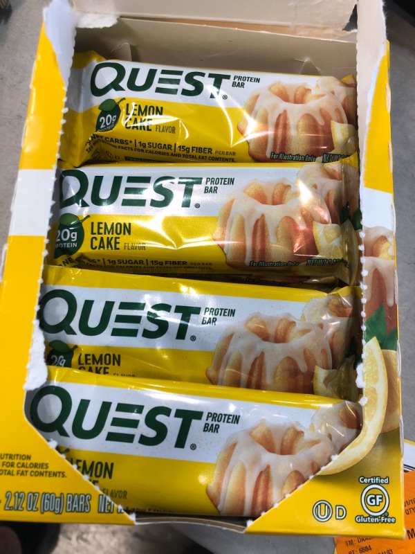 Photo 2 of (10NOV2021 BEST BUY DATE)
Quest Nutrition Protein Bar, Lemon Cake, 12 Count