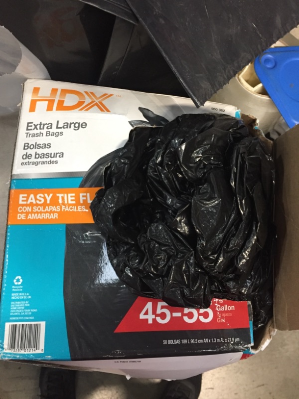 Photo 2 of **PREVIOUSLY OPENED** 50 Gallon Wave Cut Extra Large Trash Bags (50-Count)
