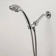 Photo 1 of 1-Spray 3.3 in. Single Wall Mount Handheld Shower Head in Chrome
