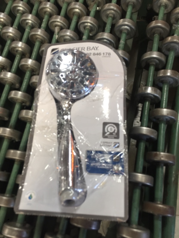 Photo 2 of 1-Spray 3.3 in. Single Wall Mount Handheld Shower Head in Chrome
