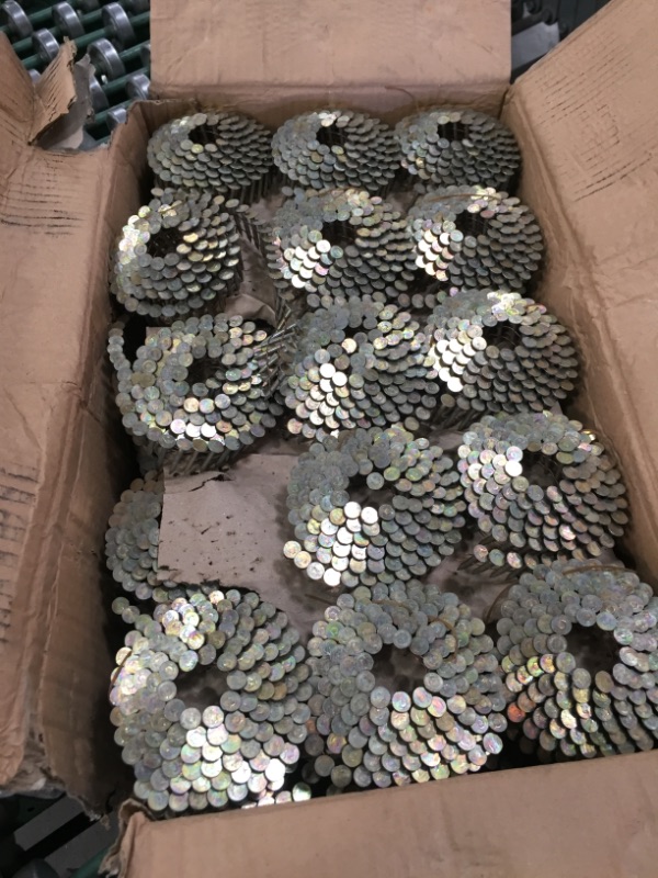 Photo 1 of 1 in. x 0.120 in. Electro-Galvanized Metal Coil Roofing Nails (7,200 per Box)

