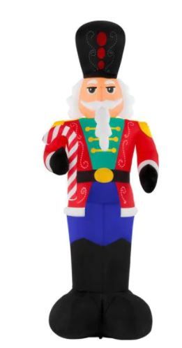 Photo 1 of 12 ft. Pre-Lit LED Giant-Sized Lightshow Airblown Nutcracker Christmas Inflatable
