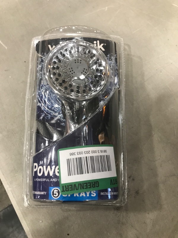 Photo 2 of 5-Spray 3.5 in. Single Wall Mount 1.8 GPM Handheld Shower Head in Chrome
