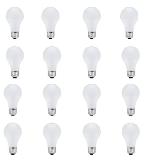 Photo 1 of 100-Watt Equivalent A19 Dimmable Soft White Halogen Light Bulb (16-Pack)

