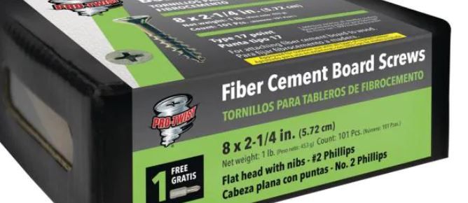 Photo 1 of  non refundable  misc . screws #8 x 2-1/4 in Phillips Flat-Head Fiber Cement Board Screw (1 lb. Pack)