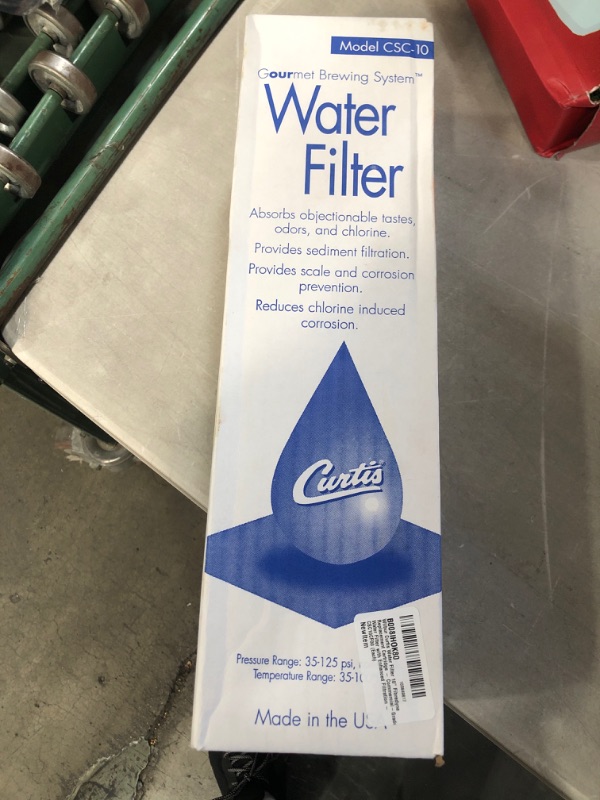 Photo 2 of 
Wilbur Curtis Water Filter 10” Fibredyne Replacement Cartridge - Commercial-Grade Water Filter with Enhanced Filtration - CSC10CF00 (Each