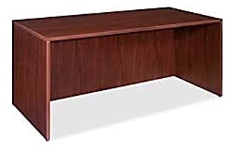 Photo 1 of Lorell Desk Shell, 60 by 30 by 29-1/2-Inch, Mahogany