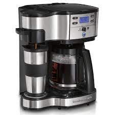 Photo 1 of 2-Way Coffee Maker With 12 Cup Carafe & Pod Brewing Black & Stainless