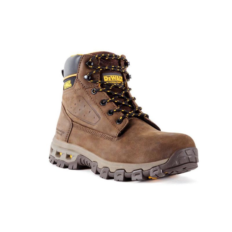 Photo 1 of DEWALT Men's Halogen 6'' Work Boots - Soft Toe - Brown Crazy Horse Size 13(M)