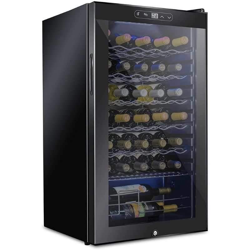 Photo 1 of Schmecke 34 Bottle Compressor Wine Cooler Refrigerator W/Lock - 34 Bottle
