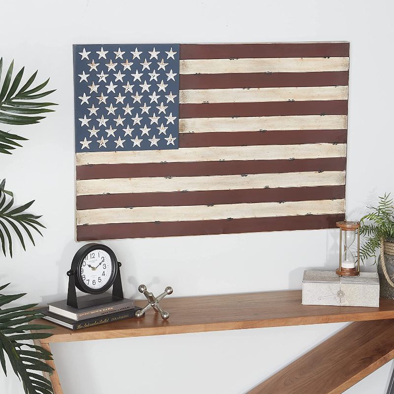 Photo 1 of 38" x 26" American Flag Rustic Wall Art,Wrought Iron Wall Decor
 38 in x 1 in x 26 in (L x W x H)
