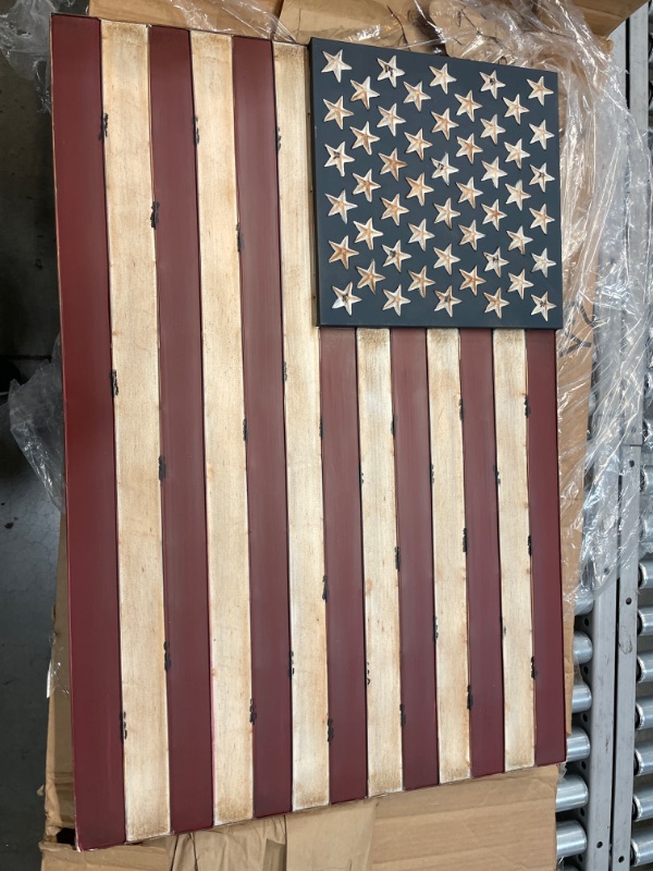 Photo 2 of 38" x 26" American Flag Rustic Wall Art,Wrought Iron Wall Decor
 38 in x 1 in x 26 in (L x W x H)
